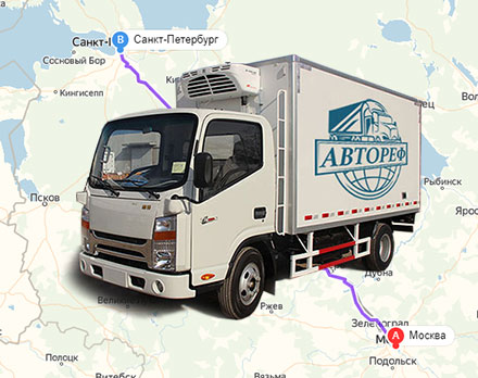 Доставка грузов с температурным контролем из Москвы